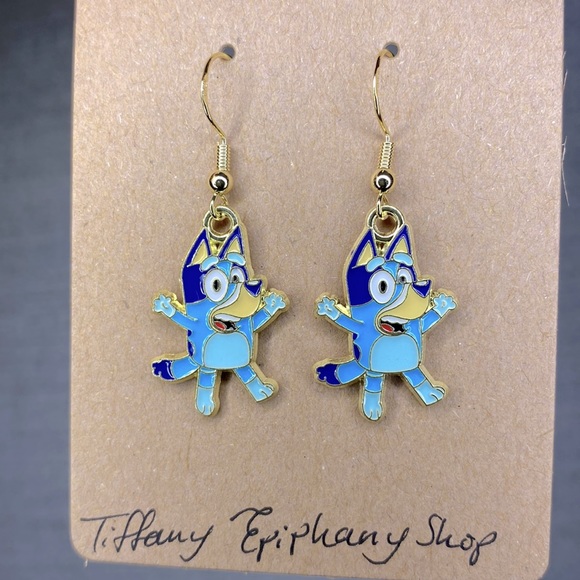 Bluey Earrings for sensitive ears NWT - Picture 2 of 2